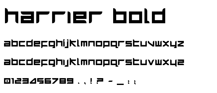 Harrier Bold font